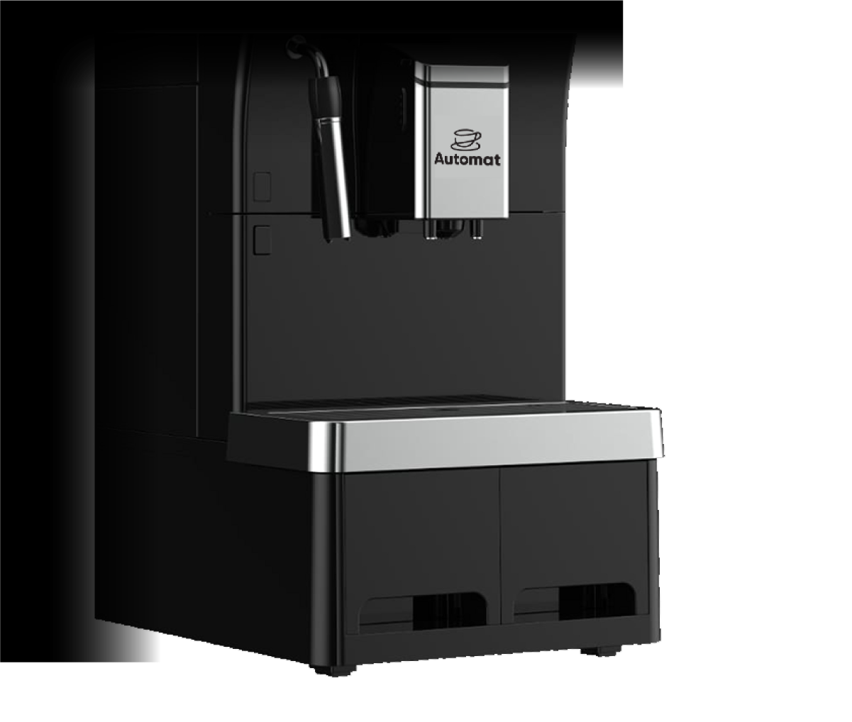 Automat AT-103S, lower front: dispensing area, drip tray and base