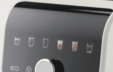 The six one-touch drink buttons and strength knob on the AT05B