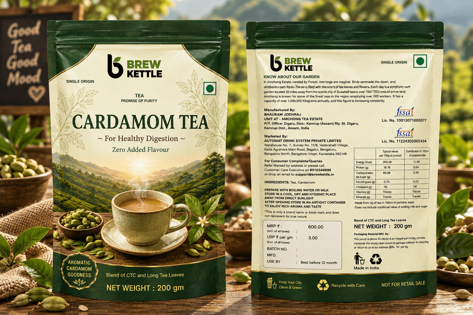 BrewKettle Cardamom Tea packet
