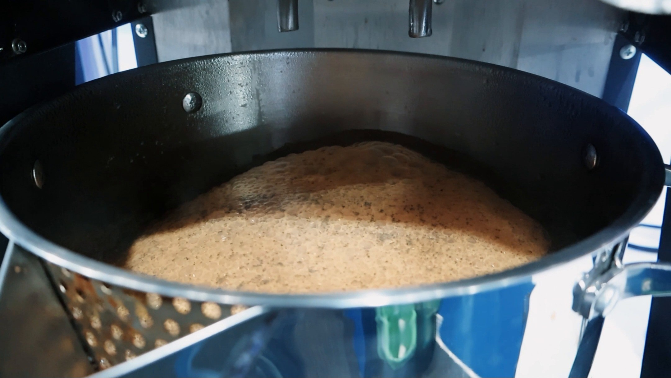 Chai boiling in the BrewNex pot