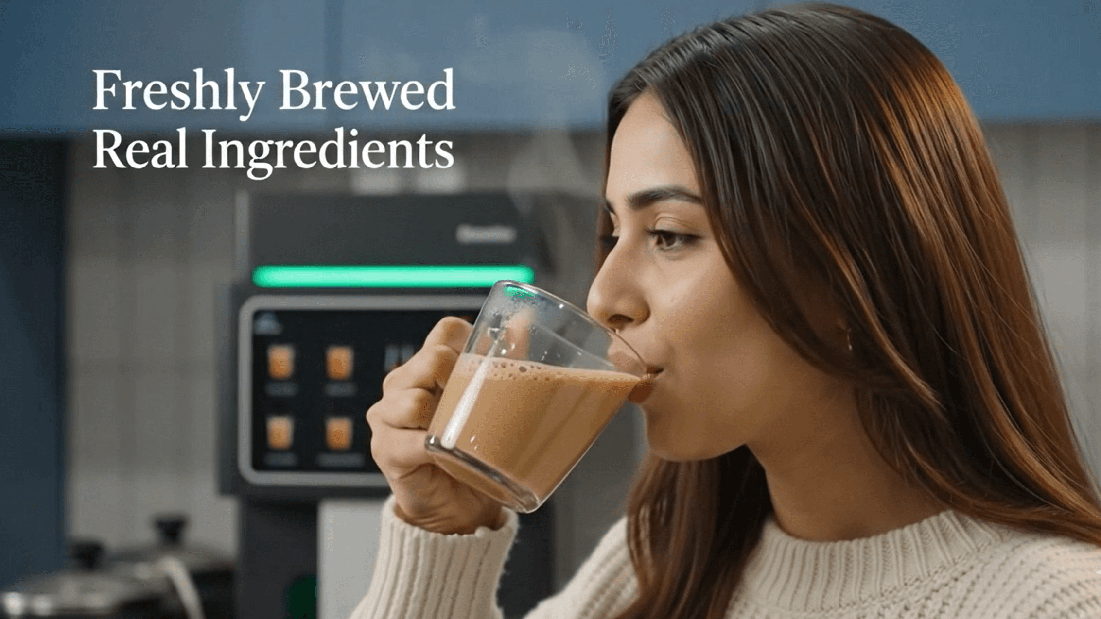 Freshly brewed chai from BrewTec