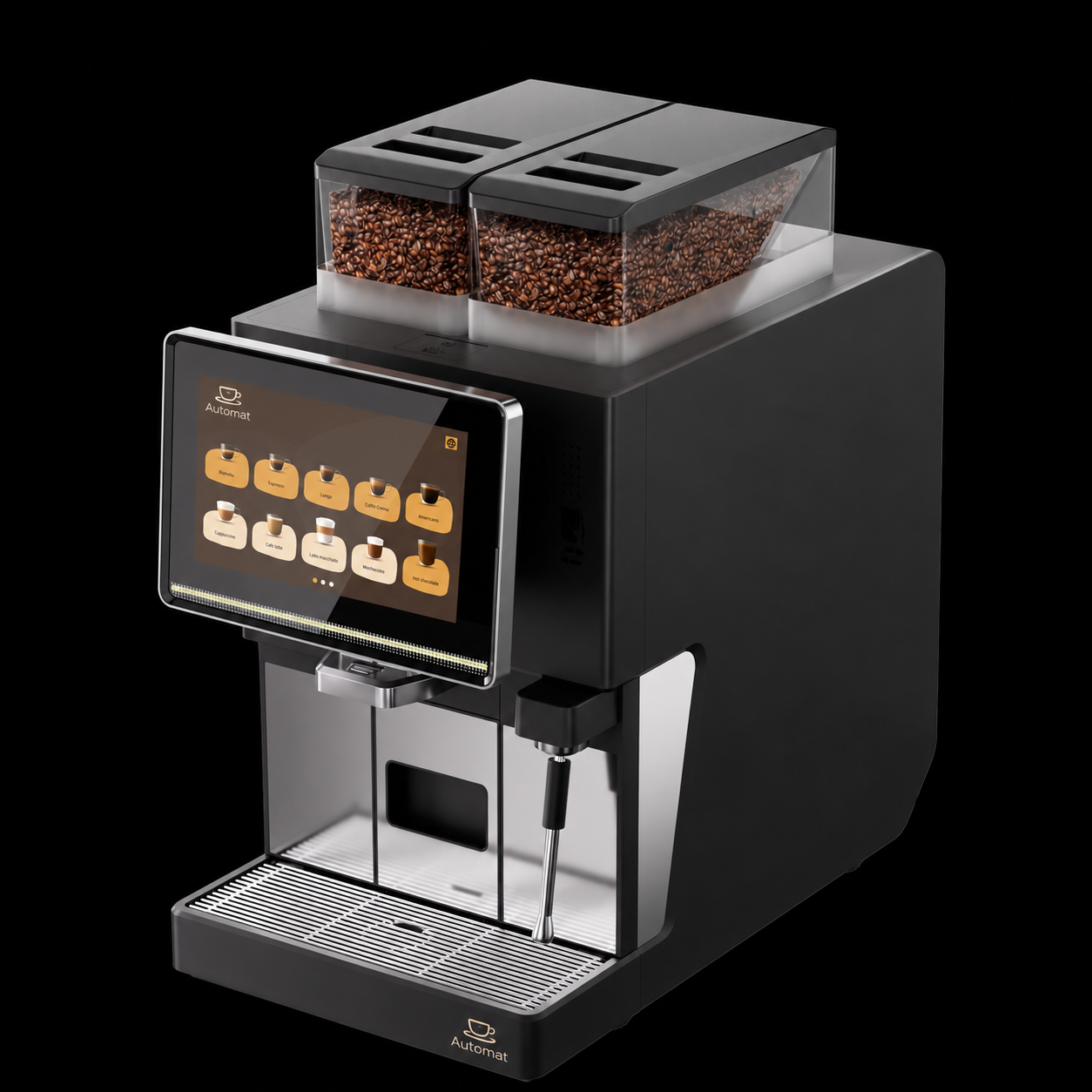 Automat O Series coffee machine, elevated three-quarter view