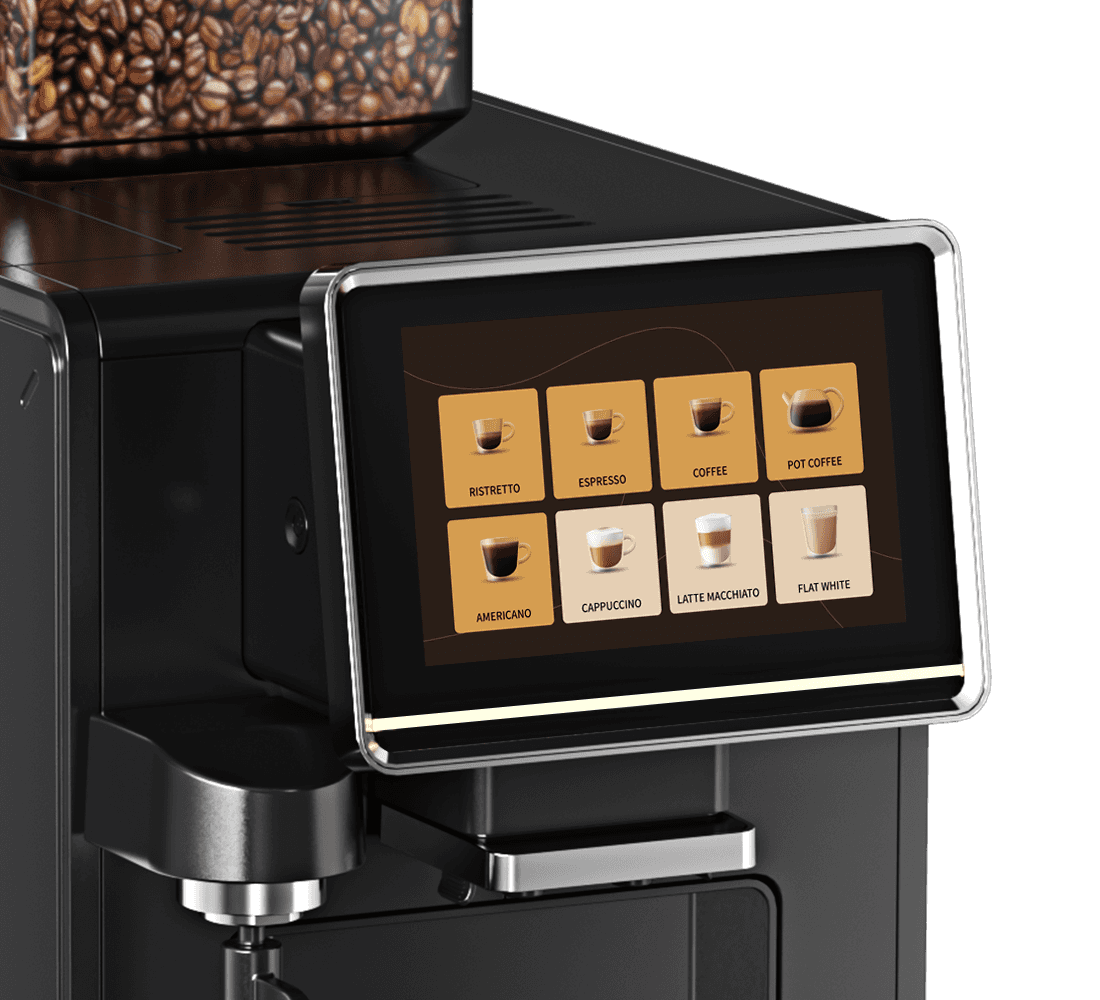 D101+ touchscreen above the coffee outlet